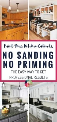 how to sand kitchen cabinets before painting